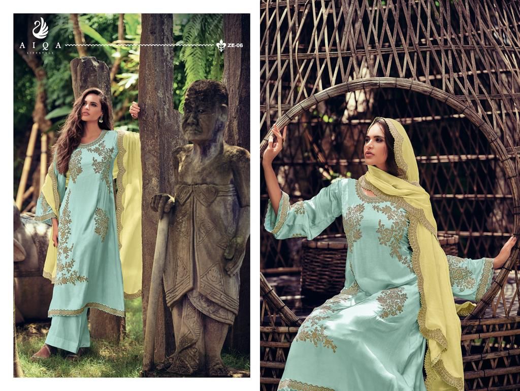 Zeenat By Aiqa ZE-01 To ZE-06 Salwar Kameez Catalog